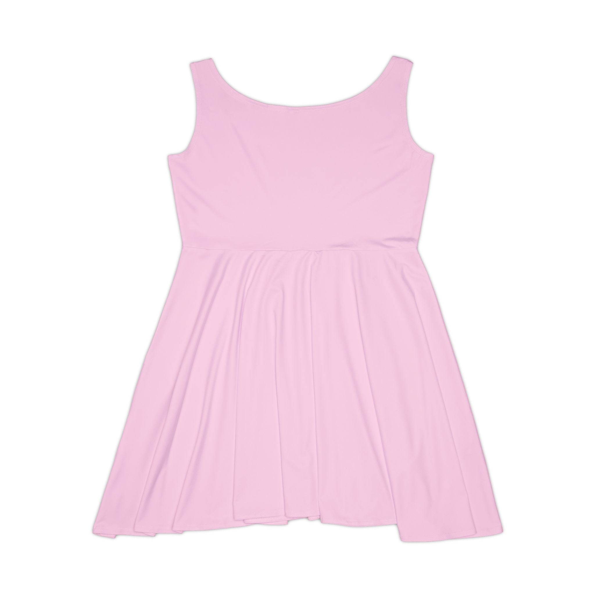 Pink Floral Crop-Top Skater Dress — Women's Casual Summer Dress